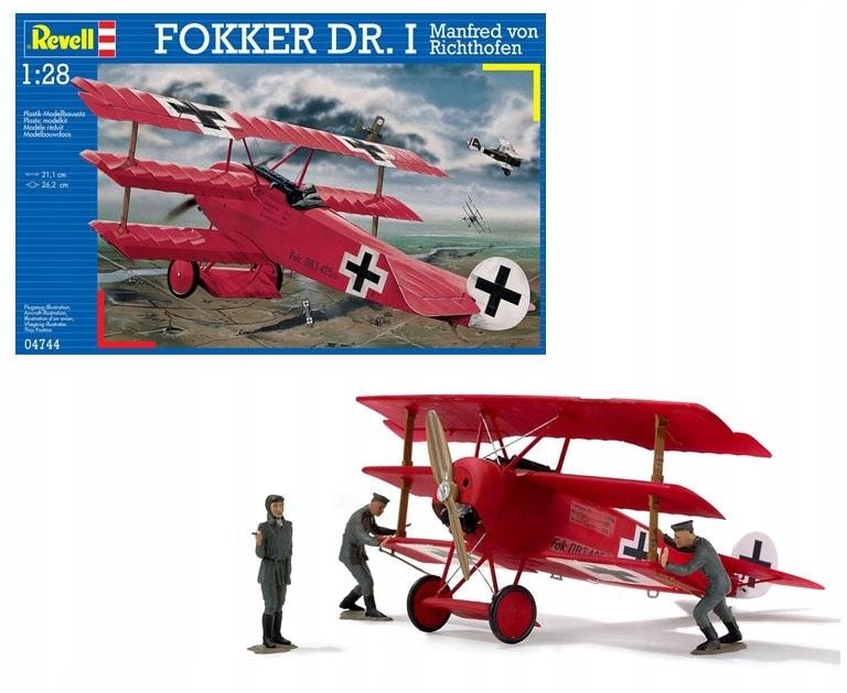 Revell Fokker Dr.I Richthofen plastic model airplane for assembly - ideal for history buffs