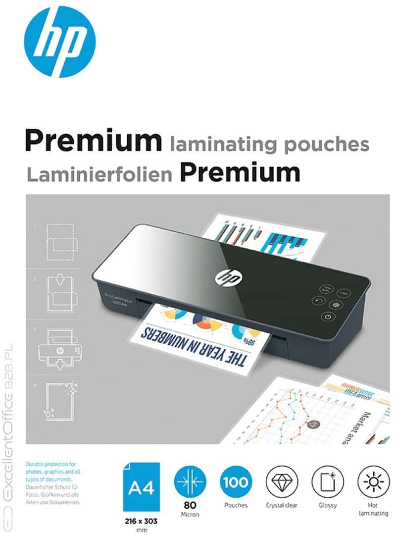 HP Premium Laminating Film A4 - document protection for home and office