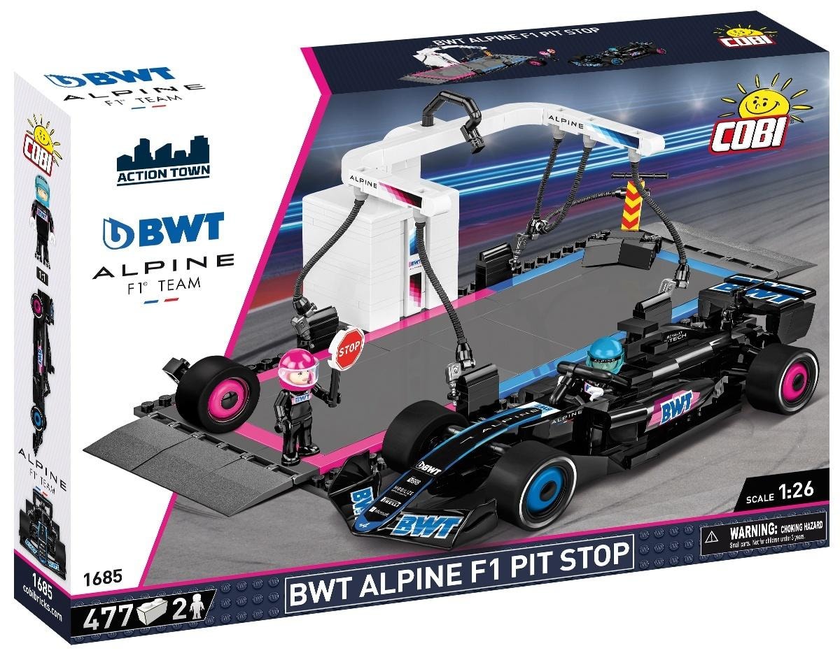 COBI BWT Alpine F1 Pit Stop Construction Blocks - build your pit stop!