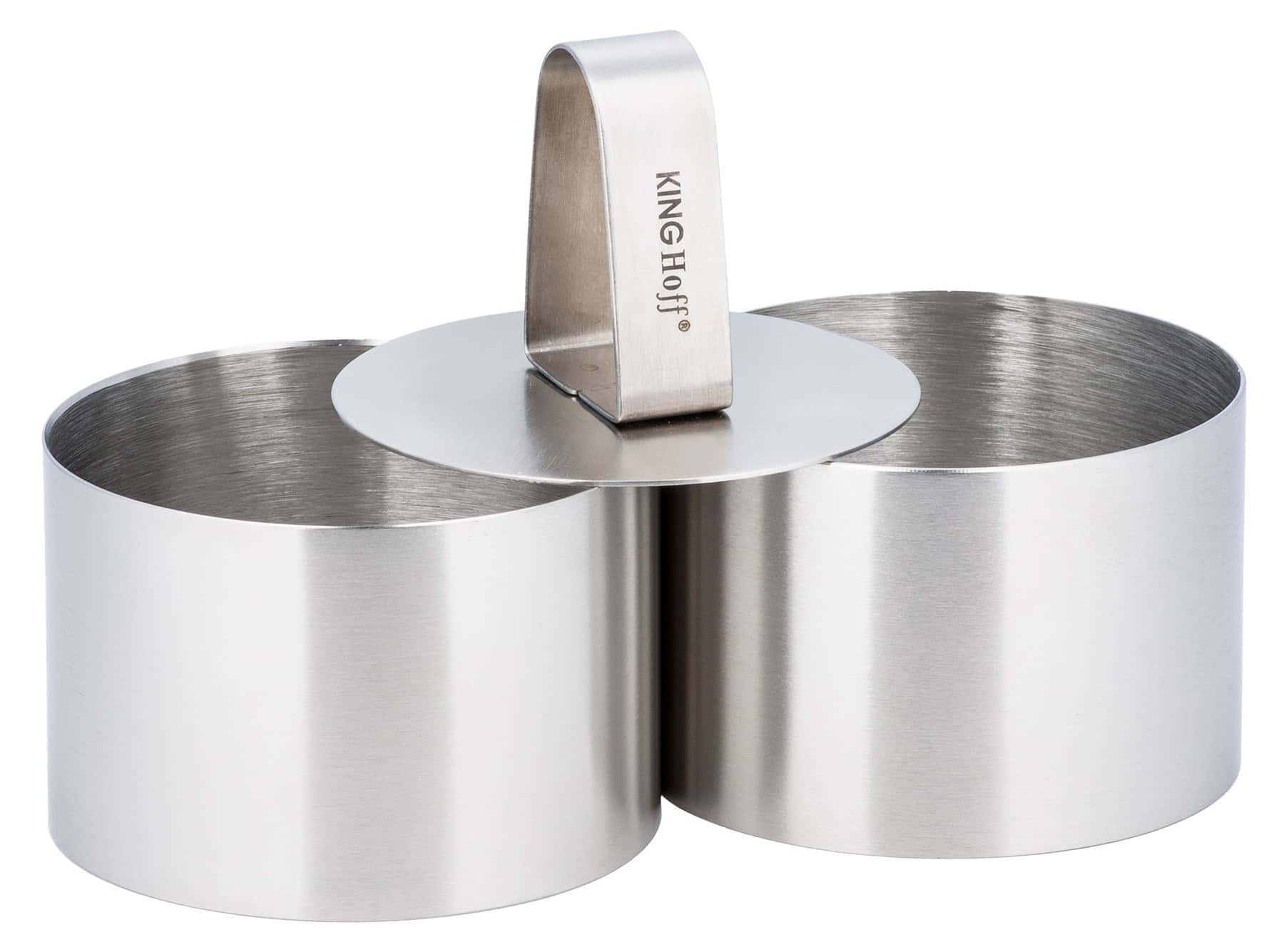 Kinghoff Dessert molds - set of 3, stainless steel