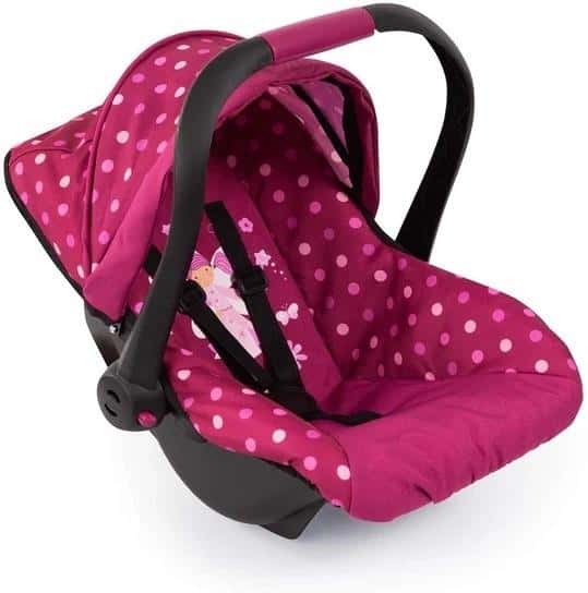 Bayer Design Deluxe car seat for dolls with canopy, pink - perfect for dolls!