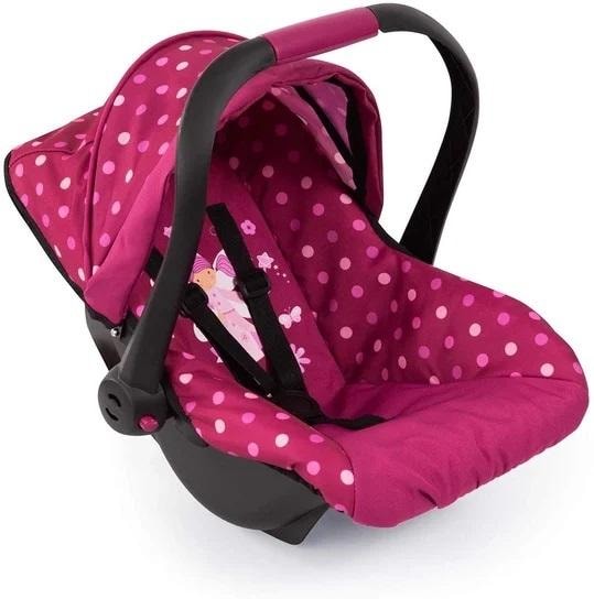 Bayer Design Deluxe car seat for dolls with canopy, pink - perfect for dolls!