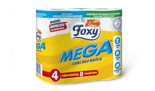 Foxy Mega - Toilet paper 4 rolls - Mega efficiency