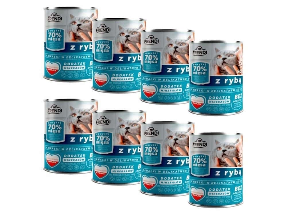 FRENDI Wet cat food with fish - pieces in sauce 800g