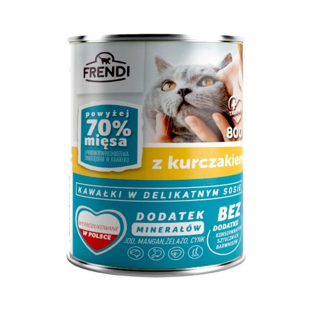 FRENDI Chunks with chicken in sauce - wet cat food 800g