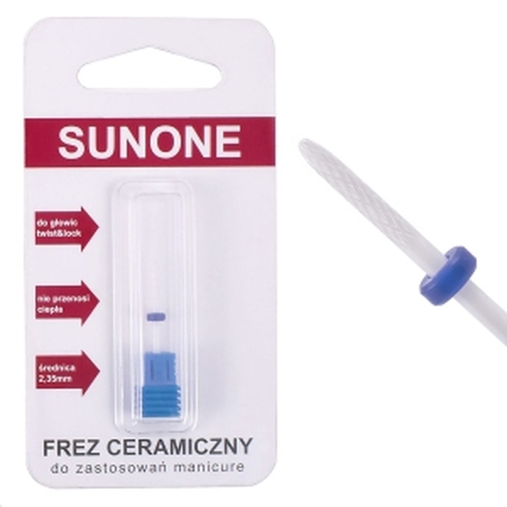 Sunone Ceramic burr slotted medium - precision tool for manicure