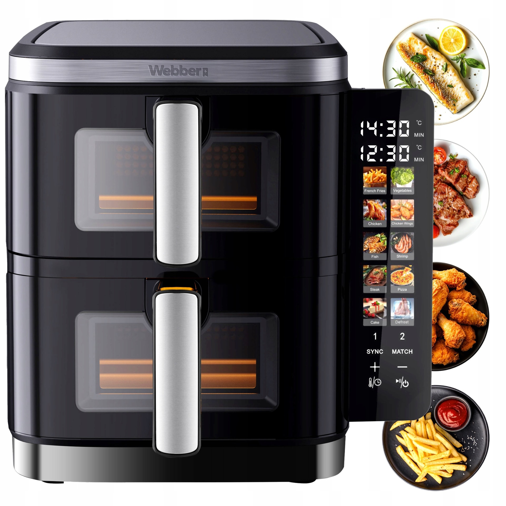 Webber Air Fryer 2 x 5.5L - perfect for healthy cooking