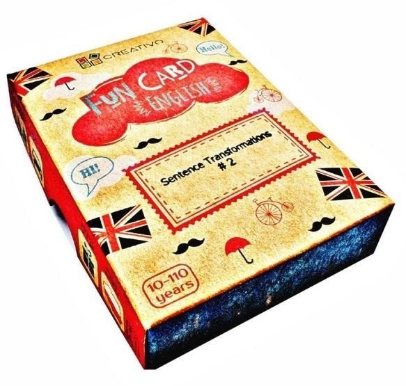Creativo Fun Card - English Sentence Transformations A2/B1 - 100 tasks - perfect as a gift
