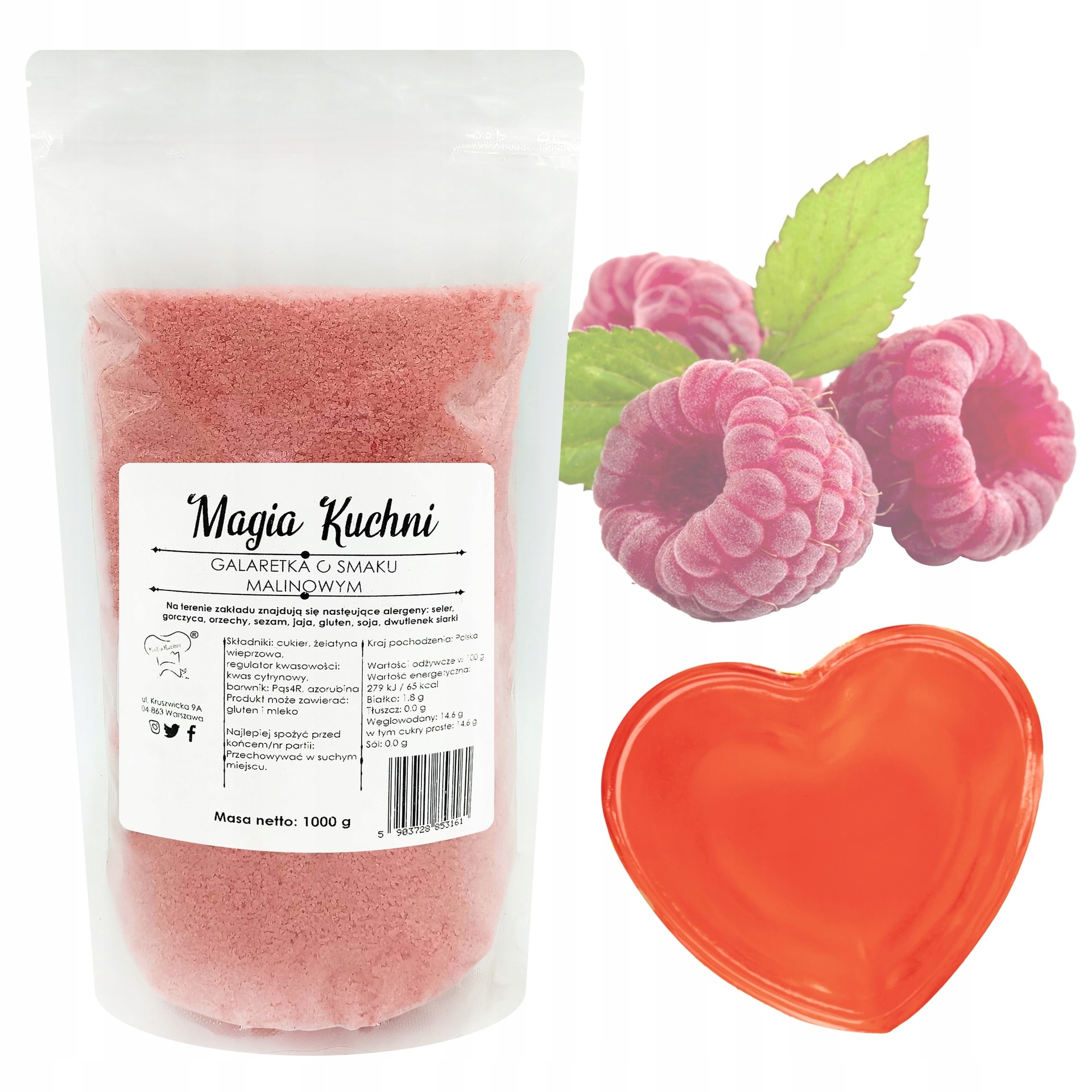 TGE Raspberry Jelly 1 kg - perfect for dessert