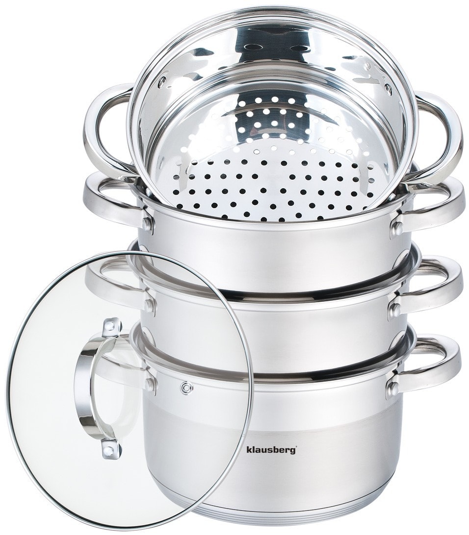 Klausberg Steamer Pot - 5-piece set for healthy meals