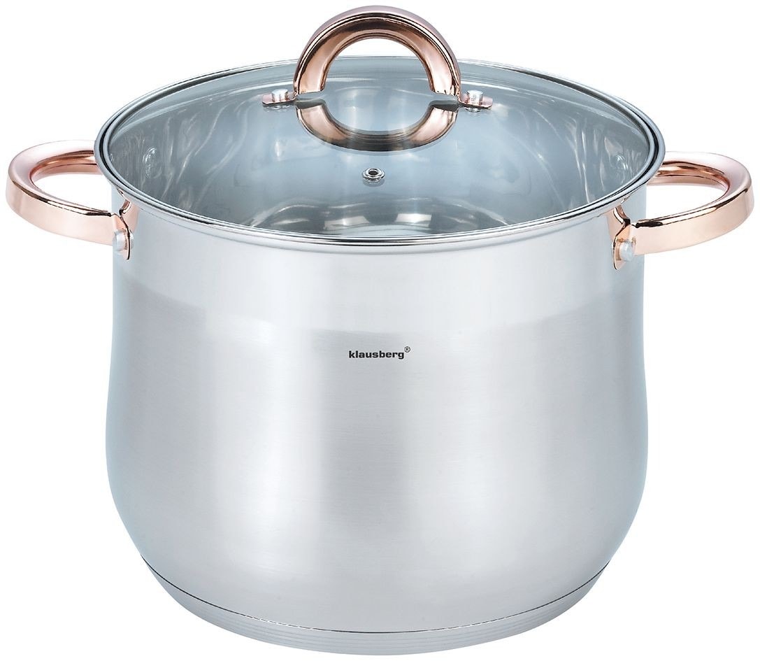 Klausberg Stainless steel pot with lid 8.6L - perfect for your kitchen