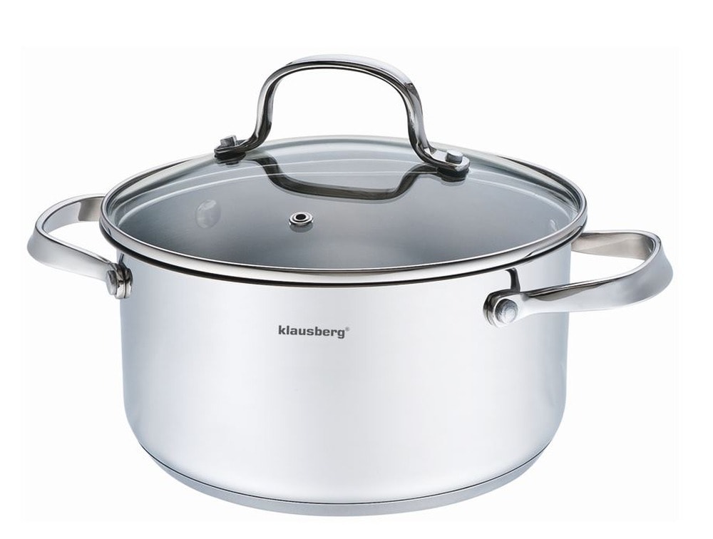 Klausberg Stainless steel pot with lid 20 cm - perfect for cooking