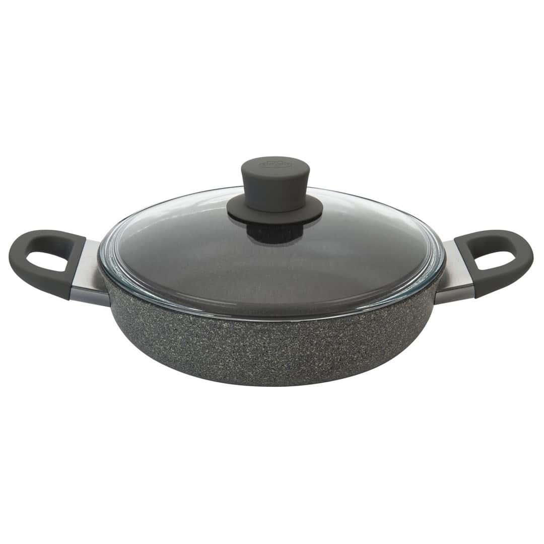 BALLARINI Murano - Deep Granite Frying Pan with Lid 28 cm