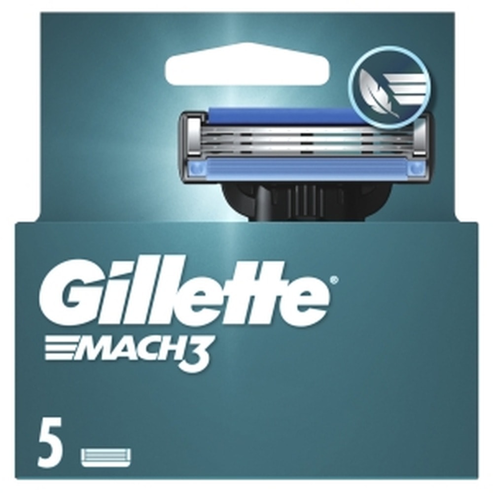 Gillette Mach3 - Replacement blades for razor - 5 pieces for a smooth shave