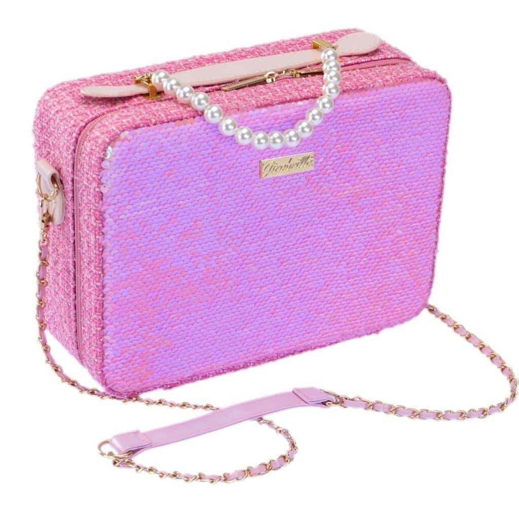 Girabrilla Maxi Make up Suitcase - Dark pink for little make-up artists