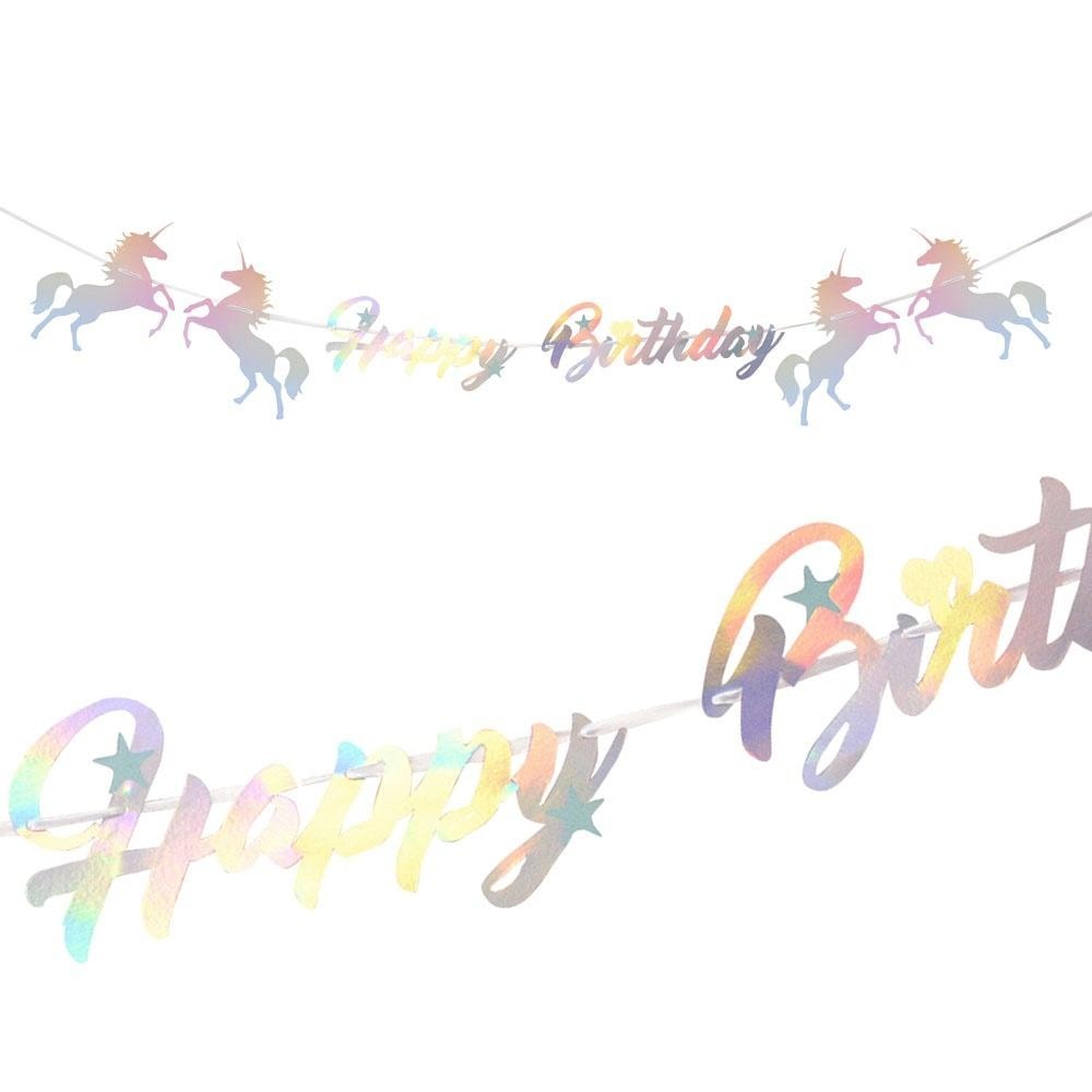 Happy Birthday Garland Unicorn - perfect decoration for birthdays