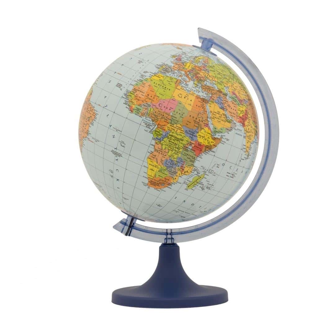 Political Globe 25 cm - Discover the world with English names