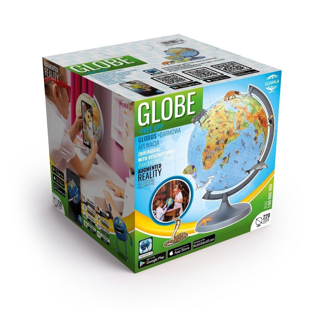 Multi Globe AR - Zoological globe illuminated 22 cm with AR
