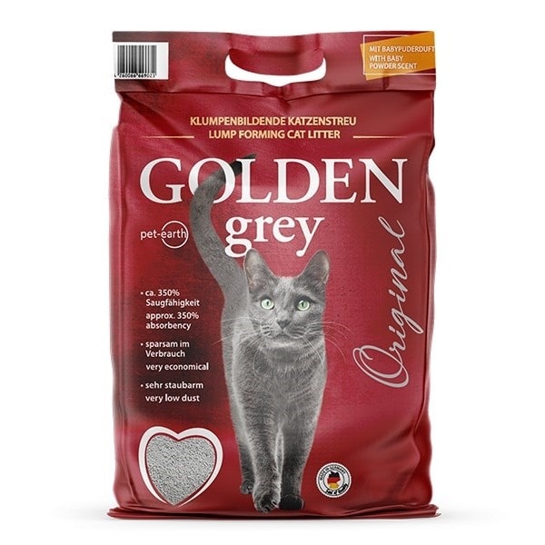 Golden Grey Bentonite cat litter 7kg - Comfort and hygiene for your cat