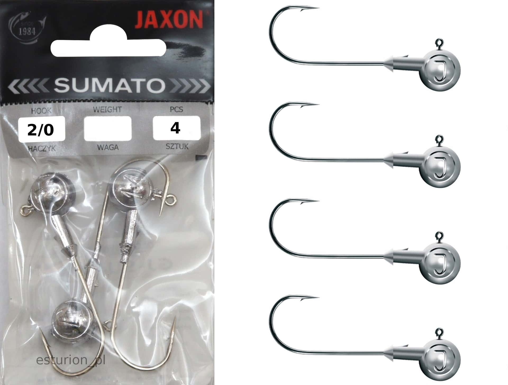 Sumato Jig head Silver 2/0 6g - ideal for predator fishing