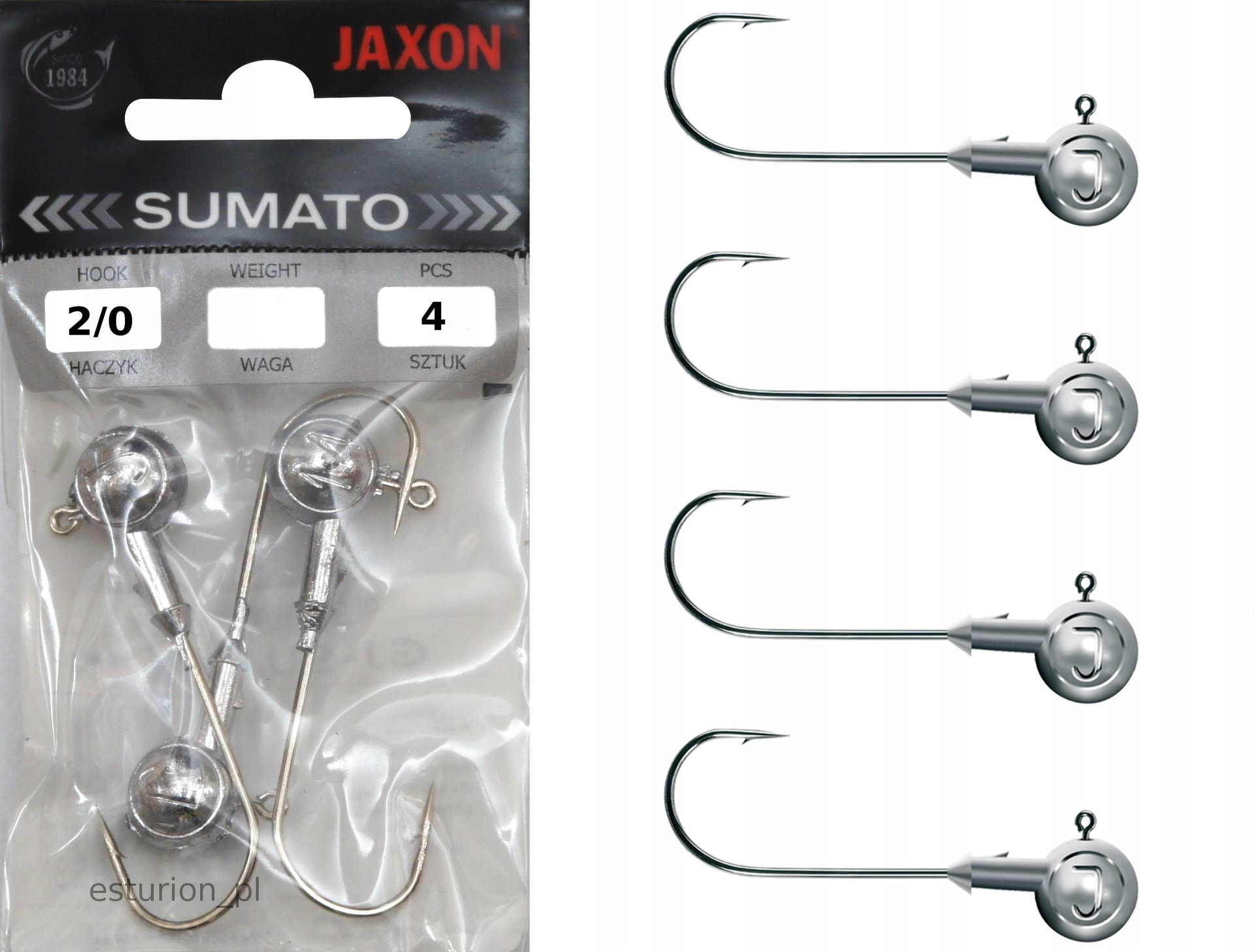 Sumato Jig head Silver 2/0 6g - ideal for predator fishing