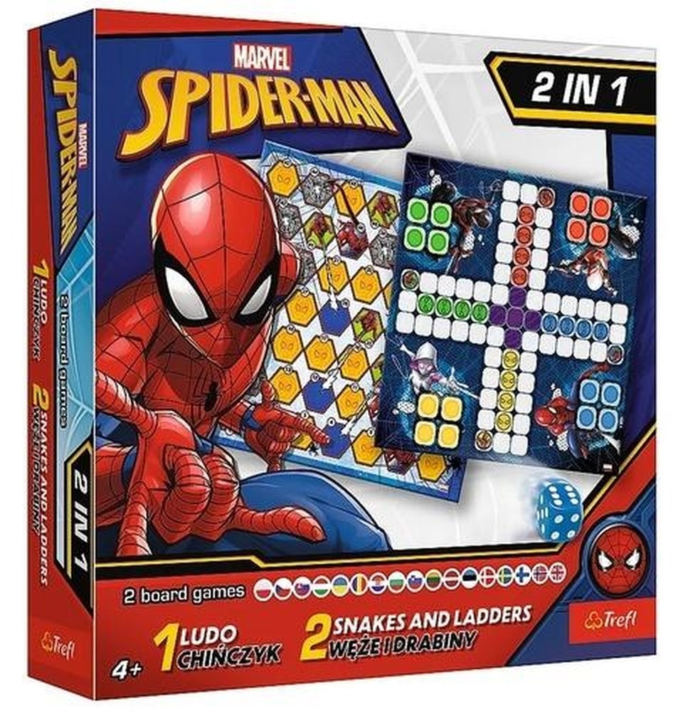 Spider-Man Game 2in1 Ludo Snakes and Ladders - ideal fun for the whole family