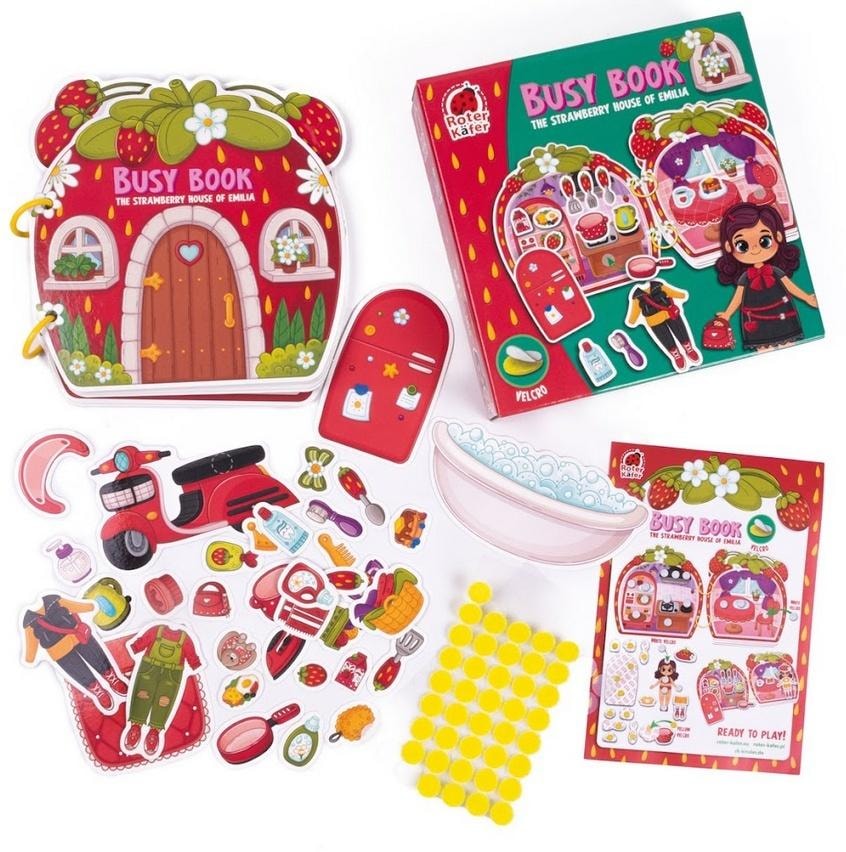 Roter Kafer Educational Game - Strawberry House with Velcro fasteners for kids