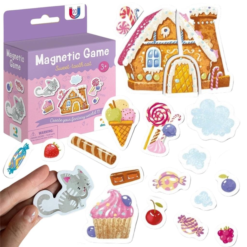 Magnetic game Sweet Kitten - 20 magnets for children - Develop imagination!