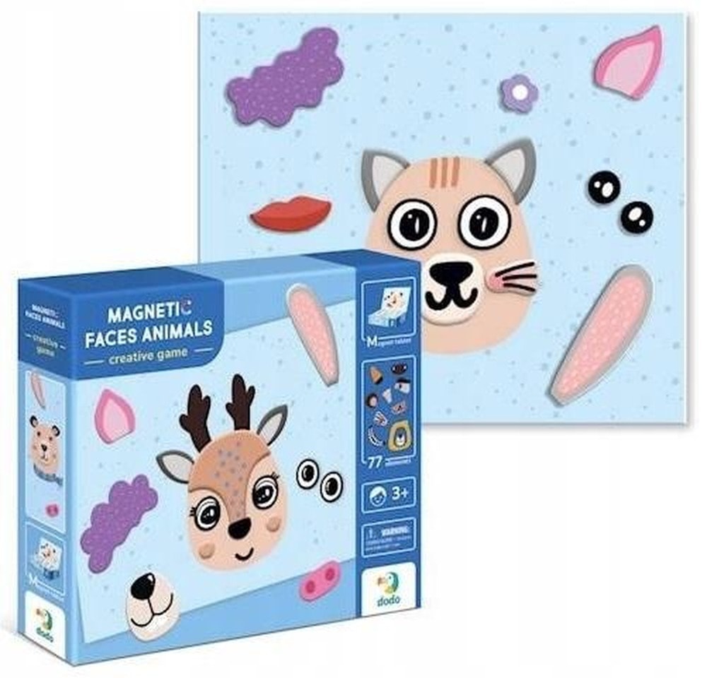 Magnetic Game Animal Faces - creative fun for kids