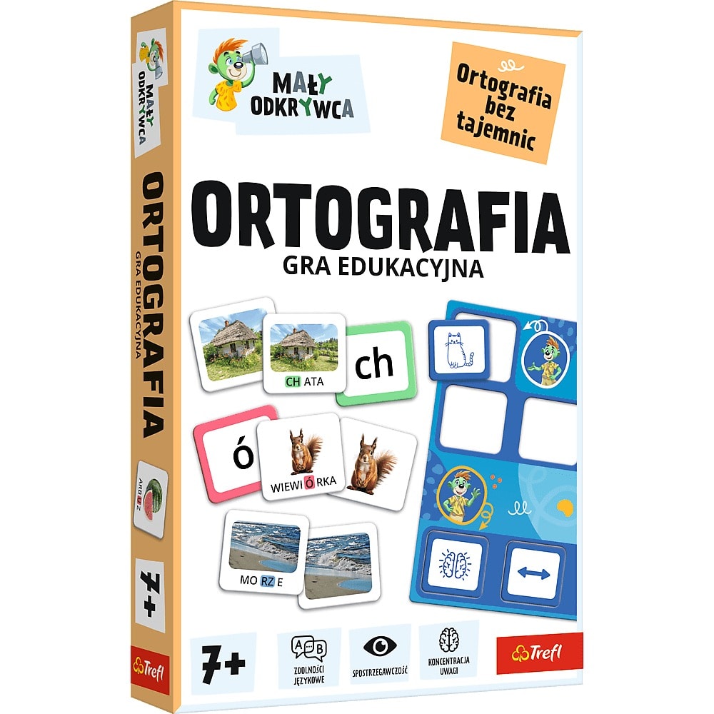Gra Ortografia Mały Odkrywca Rodzina Treflików Trefl 02803