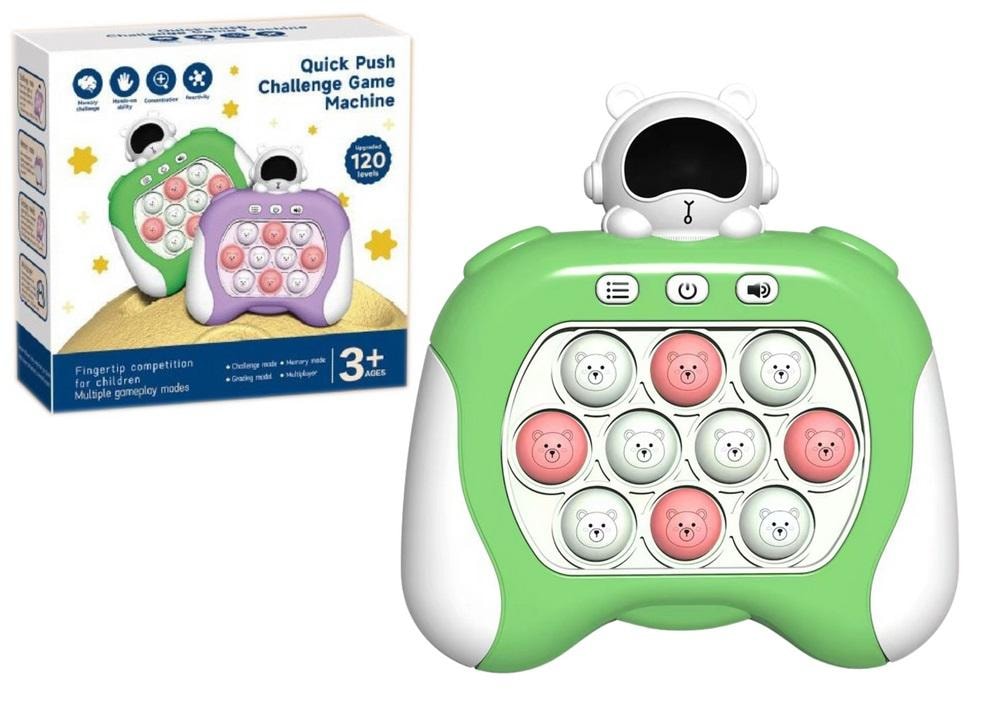 Leantoys Sensory Cosmos Pop It Game - green console on batteries