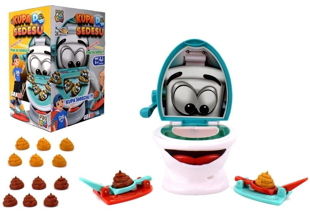 Dexterity game Poop to the toilet - fun game for everyone