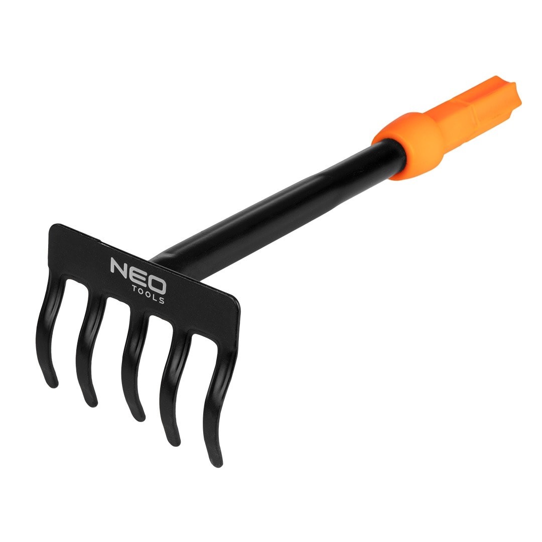 NEO TOOLS Small garden rake 5 teeth NEO Click System - ideal for the garden
