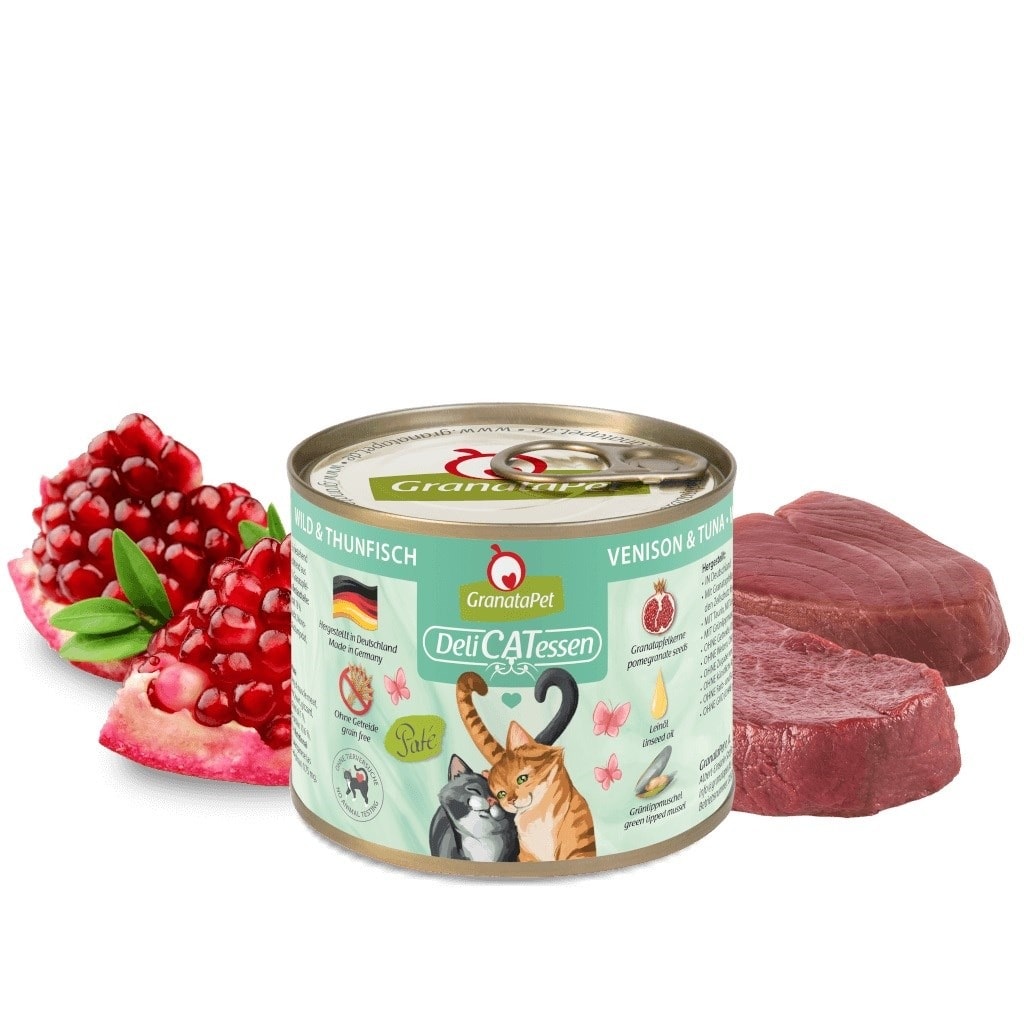 GranataPet DeliCatessen - Wet cat food with venison and tuna 200g