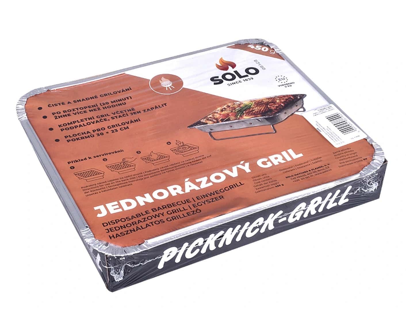 Disposable charcoal grill - ideal for picnic and camping