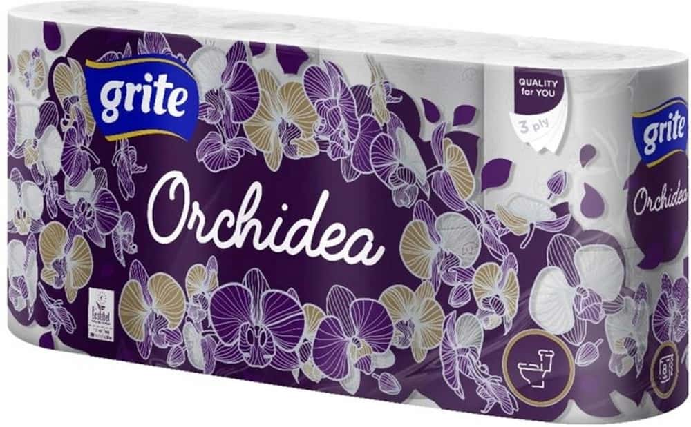 Grite Orchidea Toilet Paper - 8 rolls of delicacy and freshness