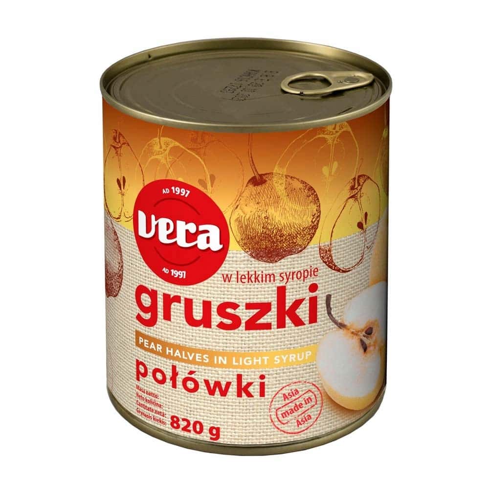 Vera Pear Halves in Syrup - Sweet taste of summer in a jar