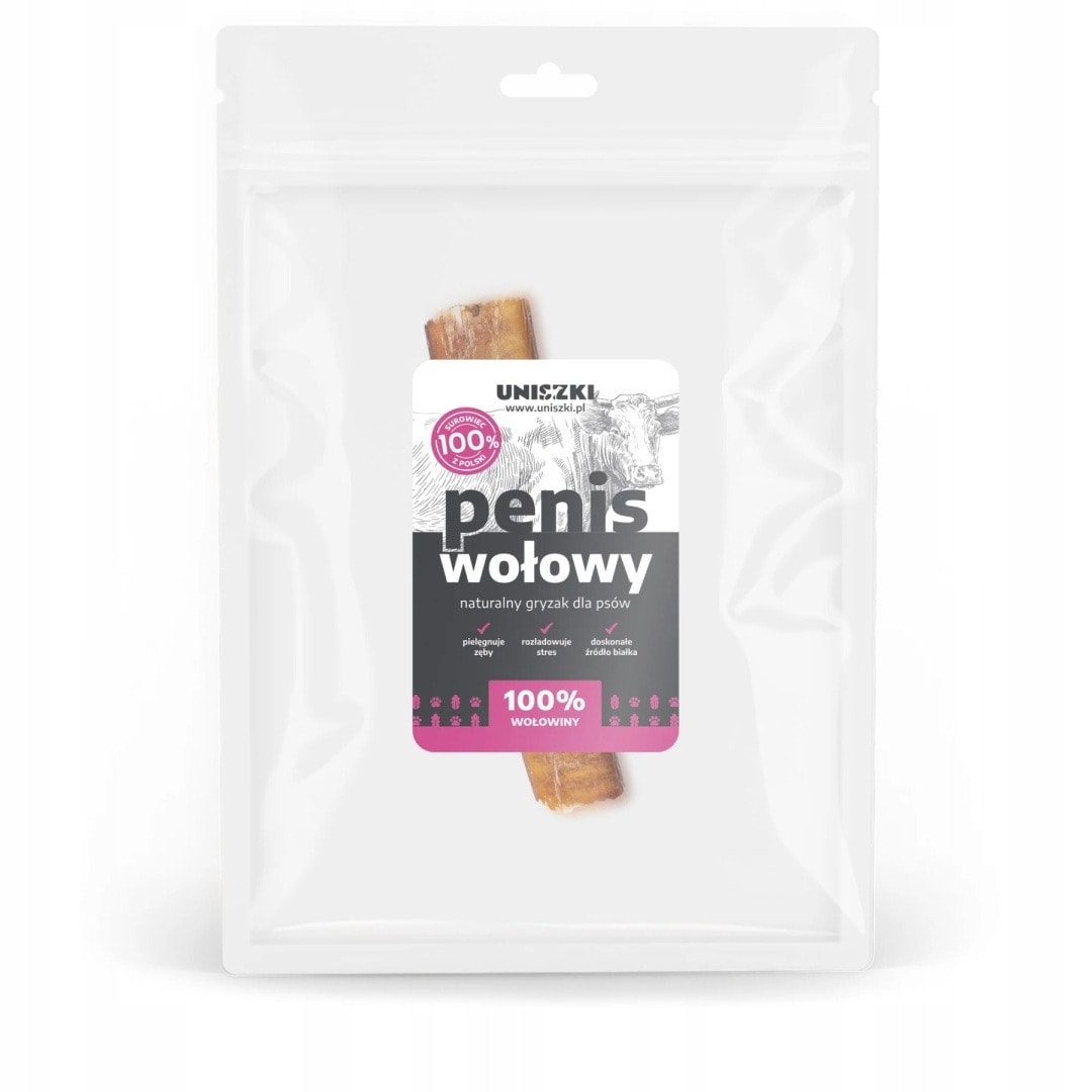 UNISZKI Beef penis 12cm - natural dog chew