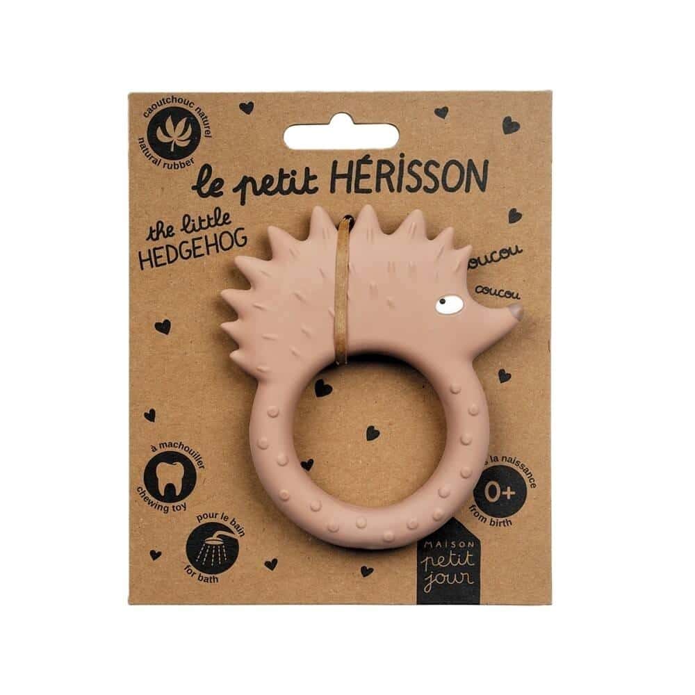 MPJ Teether Hedgehog - Cute teether made of natural rubber for babies