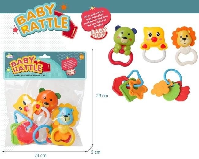 Merkpol Rattle set for babies 5 pieces - perfect gift for baby
