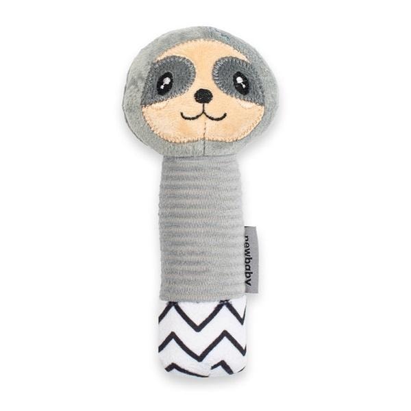 New Baby Sloth - Plush rattle with squeaker for babies