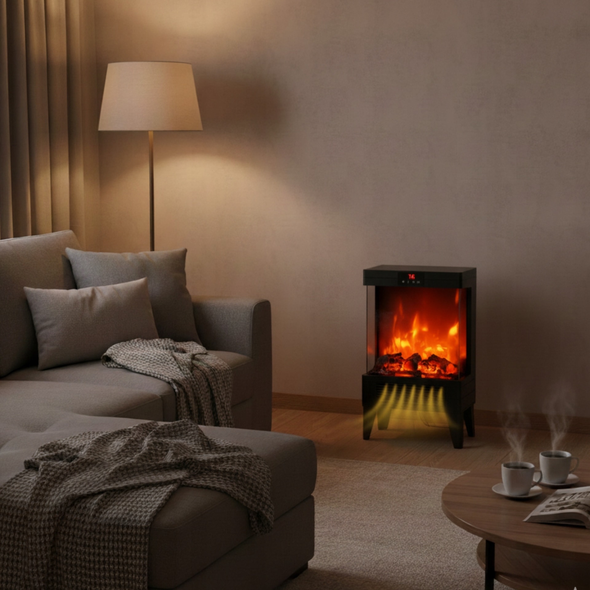 Carruzzo Q20P - Electric fireplace heater