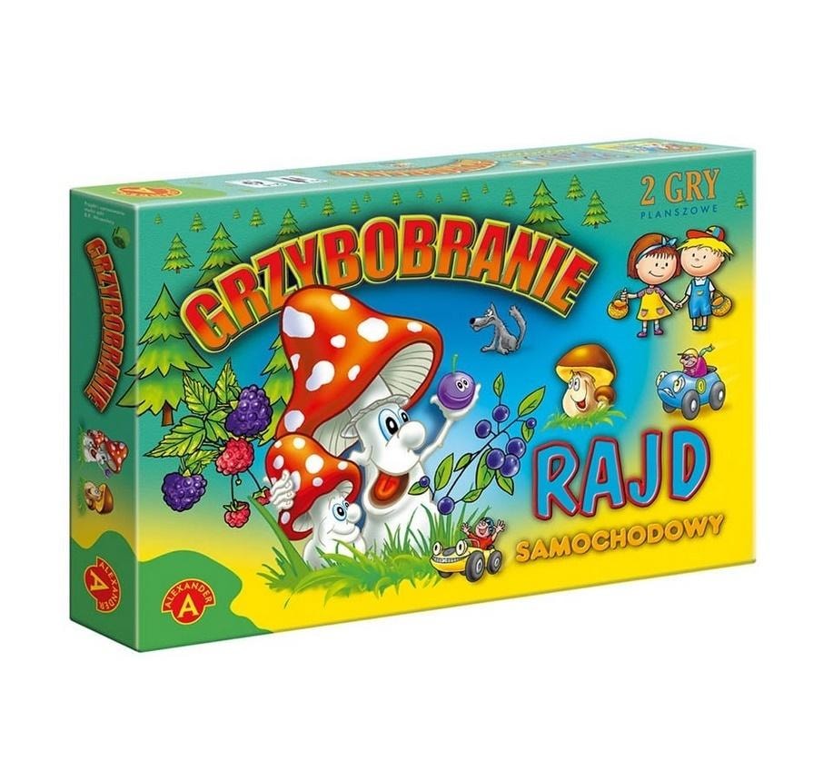 Alexander Board Game Mushroom Picking and Car Rally - Two games in one set