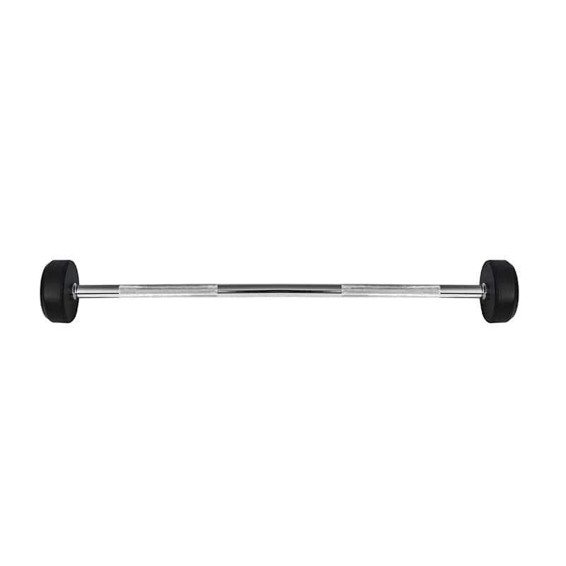 HMS GSG-15 Fixed barbell/bar rubberized - ideal for strength training