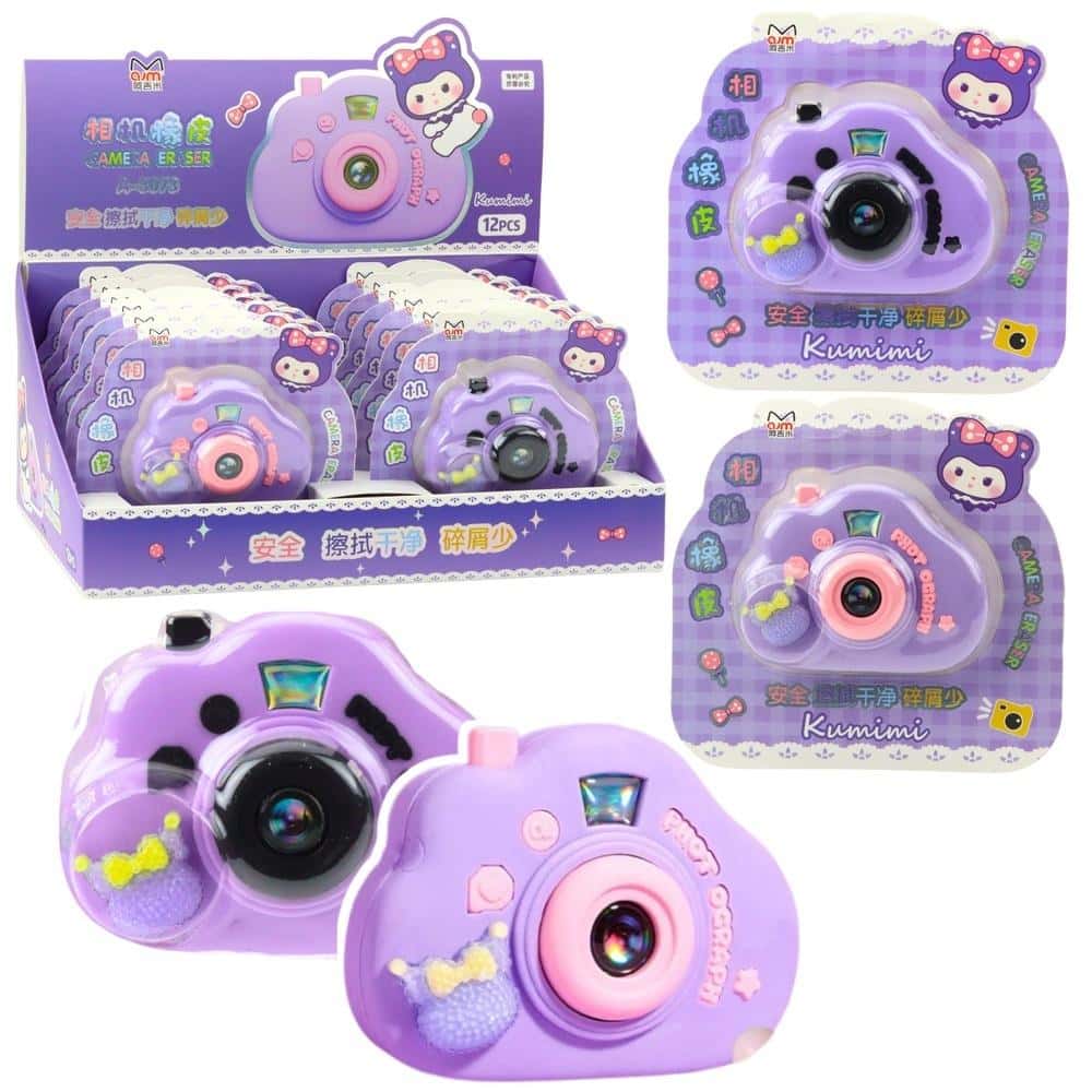 Leantoys Eraser camera purple - ideal for the pencil case