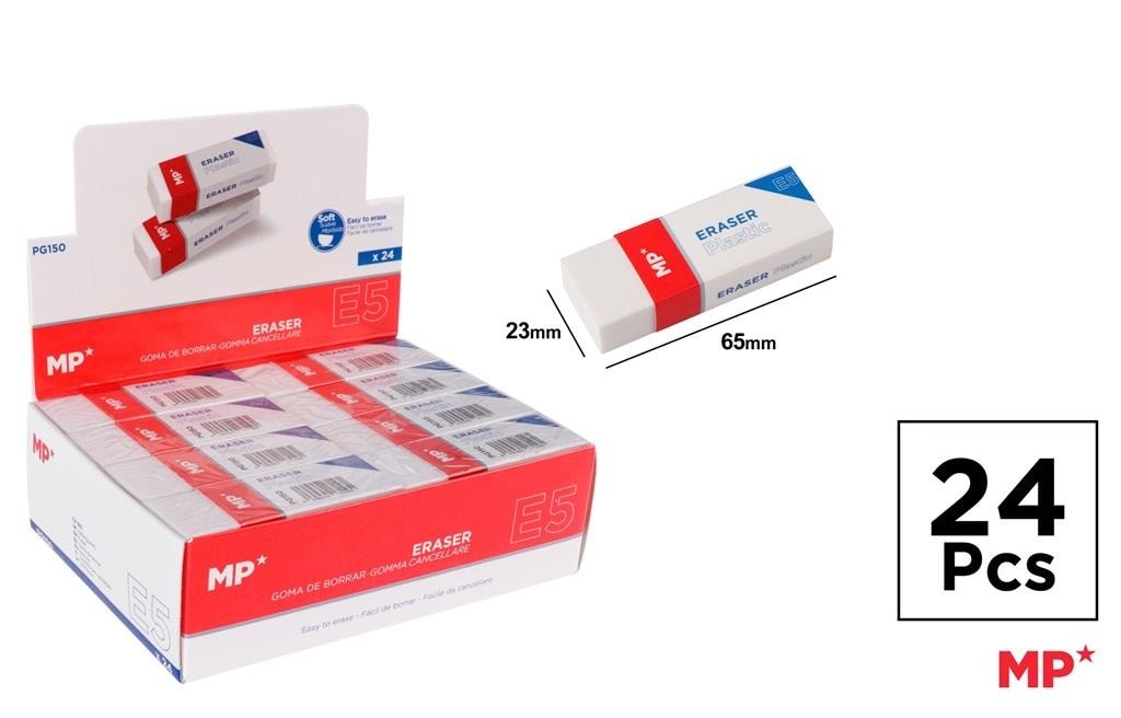 Ateneum Erasers - 24 pieces of white plastic erasers