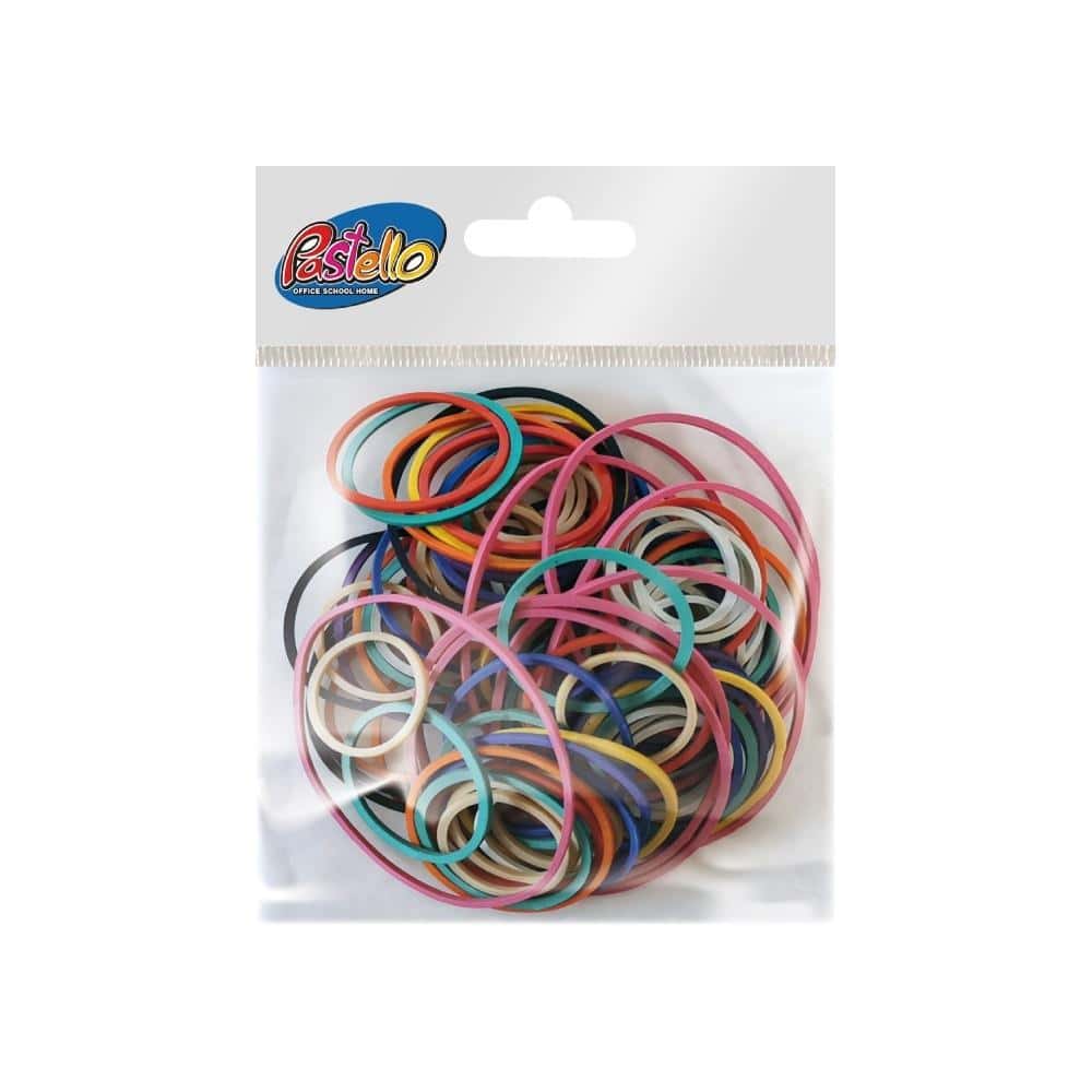 Rubber bands - 50g mixed colors and sizes - ideal for office and home