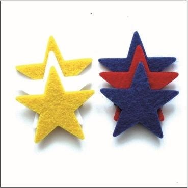 Felt stars decorative - 40 pieces ideal for DIY
