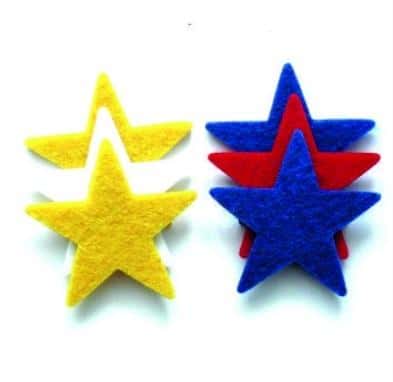 Heyda Felt stars decoration - 6 pieces ideal for decorating