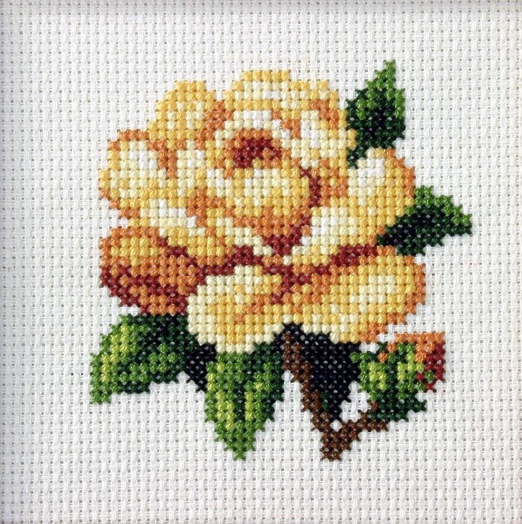 Zestaw do haftu krzyżykowego Herbaciana Róża